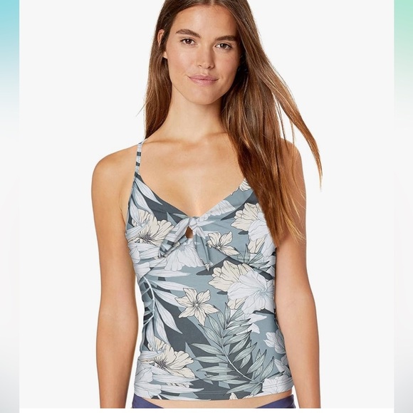 Seafolly Women's Copacabana Tie Front Tankini Top with Adjustable Straps NWOT - Picture 1 of 15